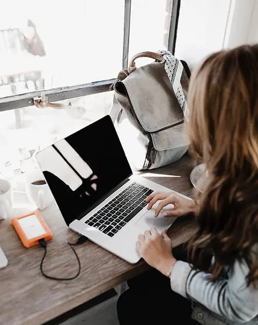 person using a laptop